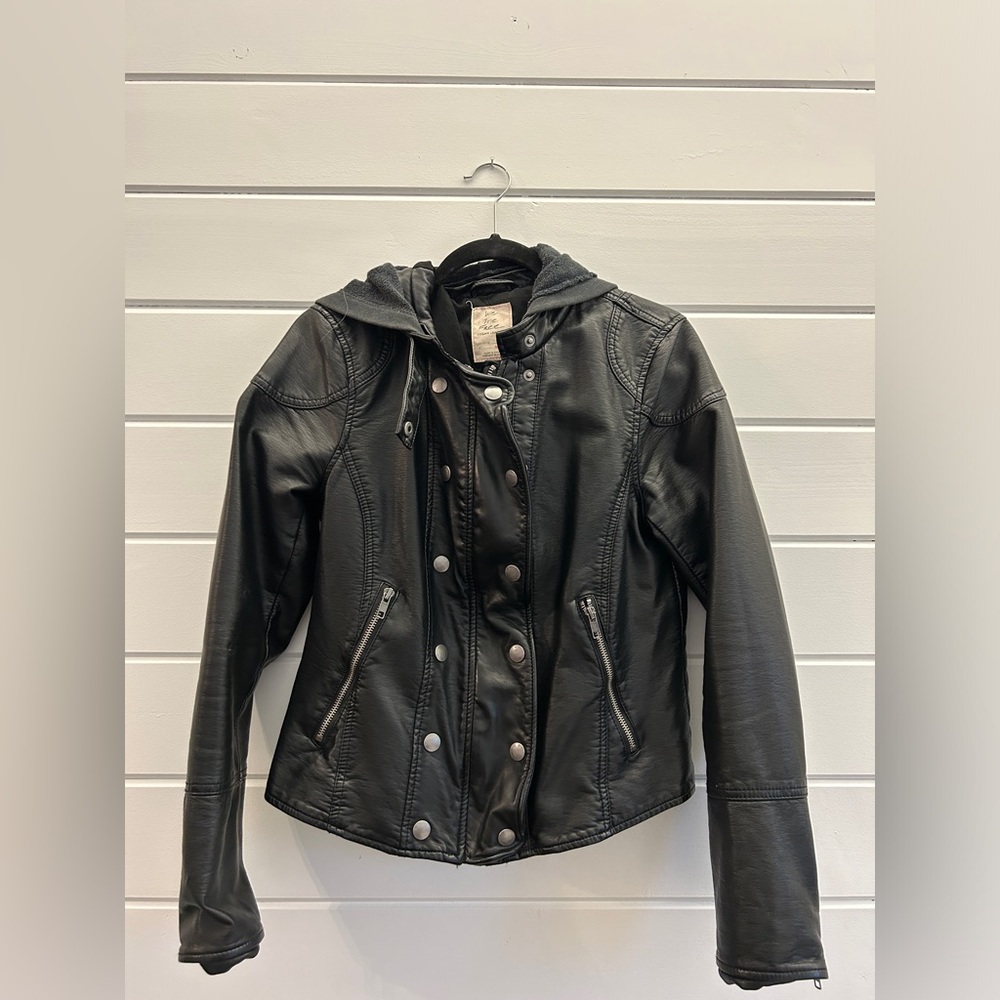 Free People Vegan Leather Jacket M